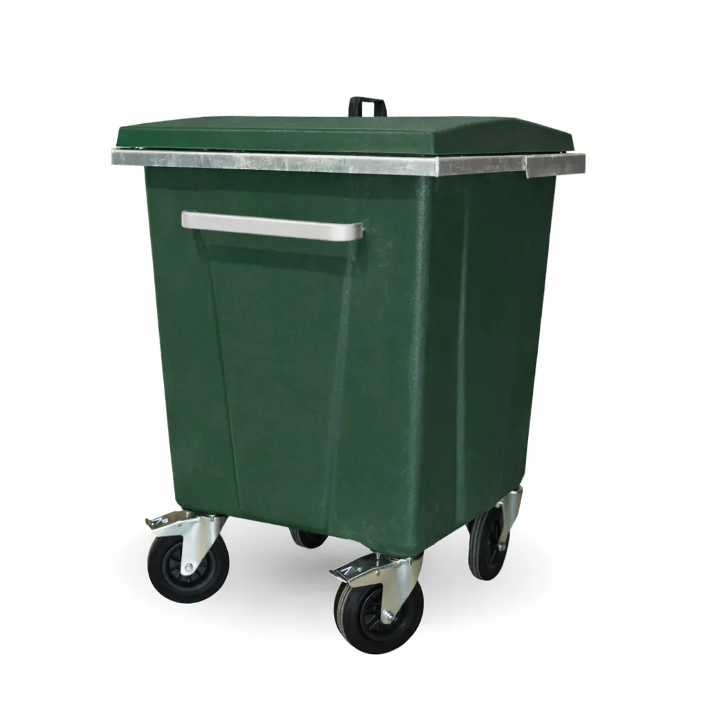 [00040104] Plastkärl 370 liter med lock, komplett.