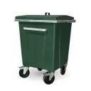 Plastkärl 370 liter med lock, komplett.